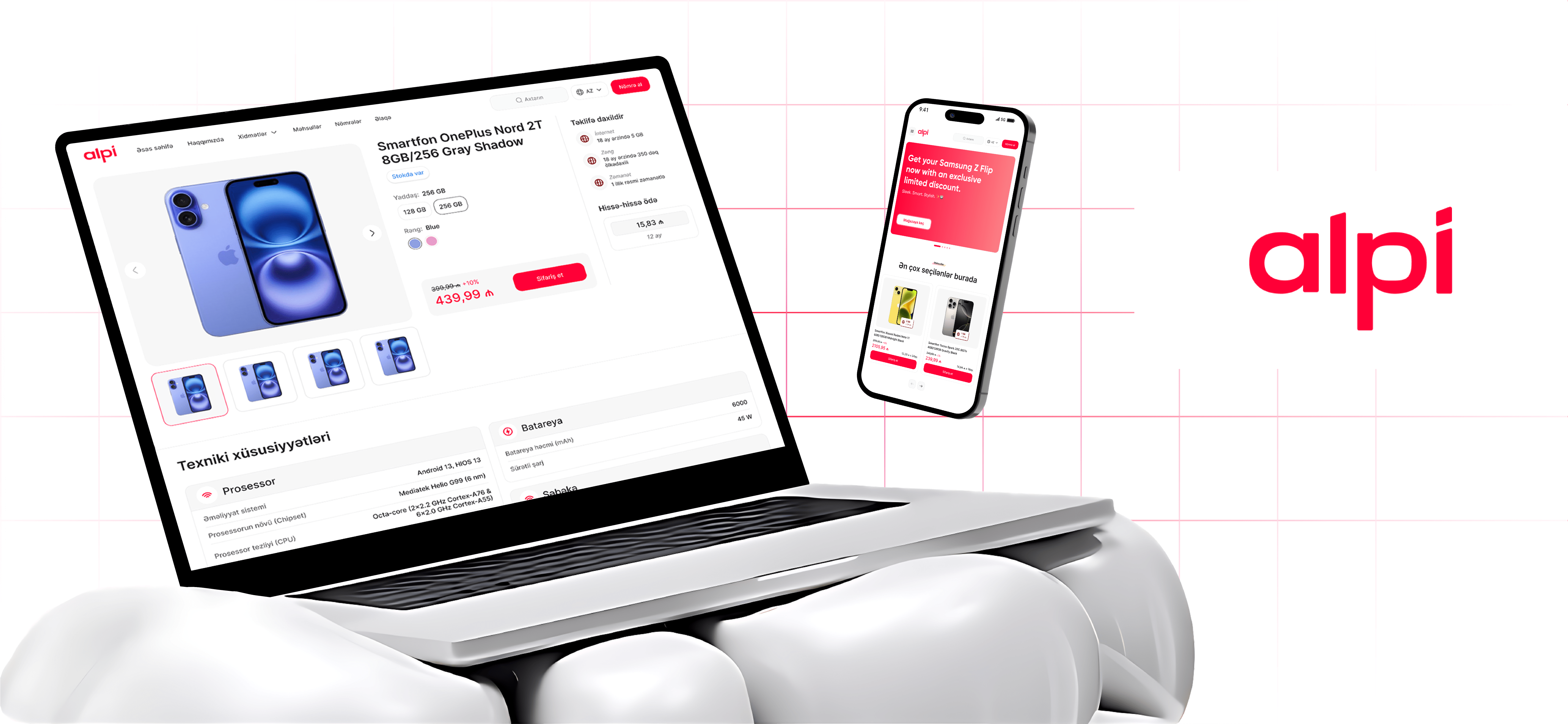 Alpimobile.az — Alpi Agency’s online sales platform