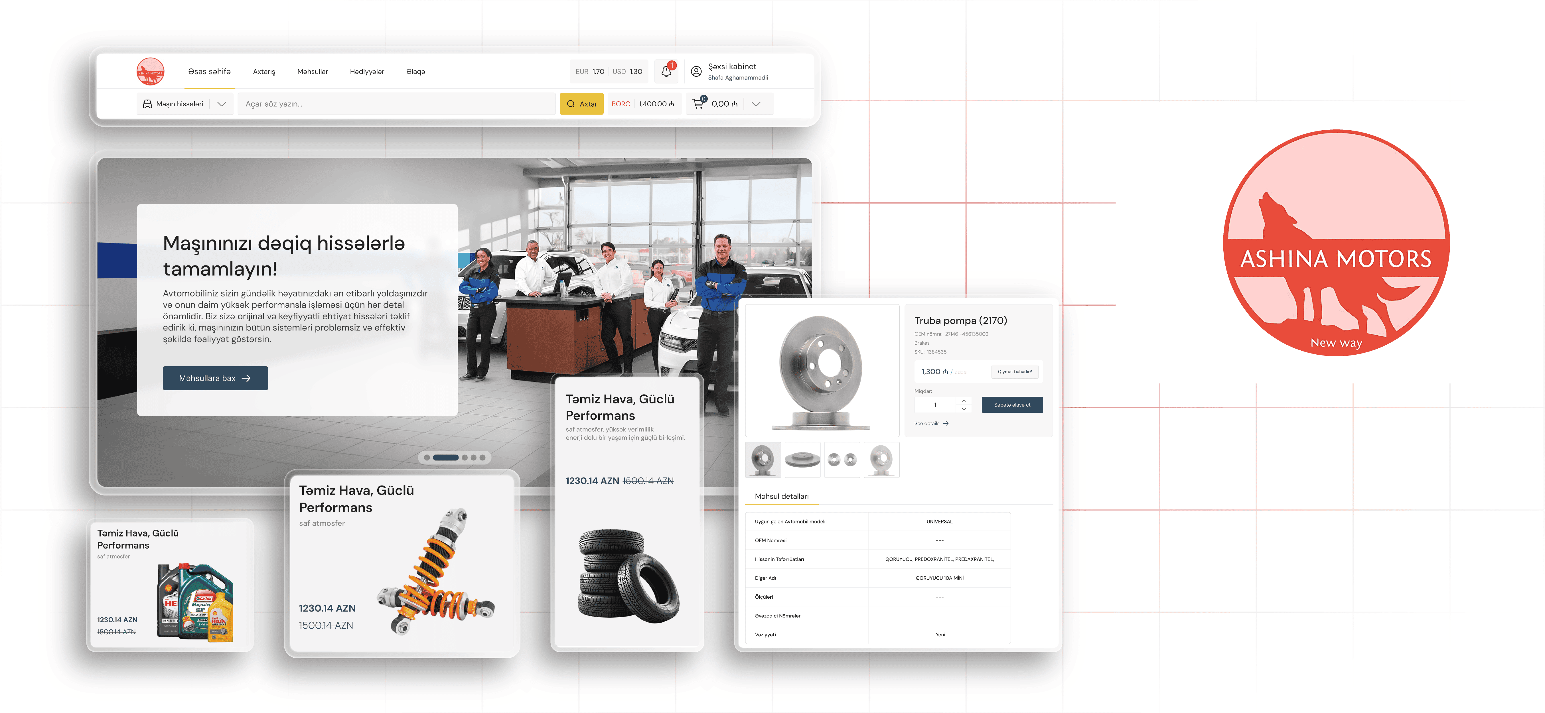 Ashina Motors üçün Veb Saytın Yenilənməsi