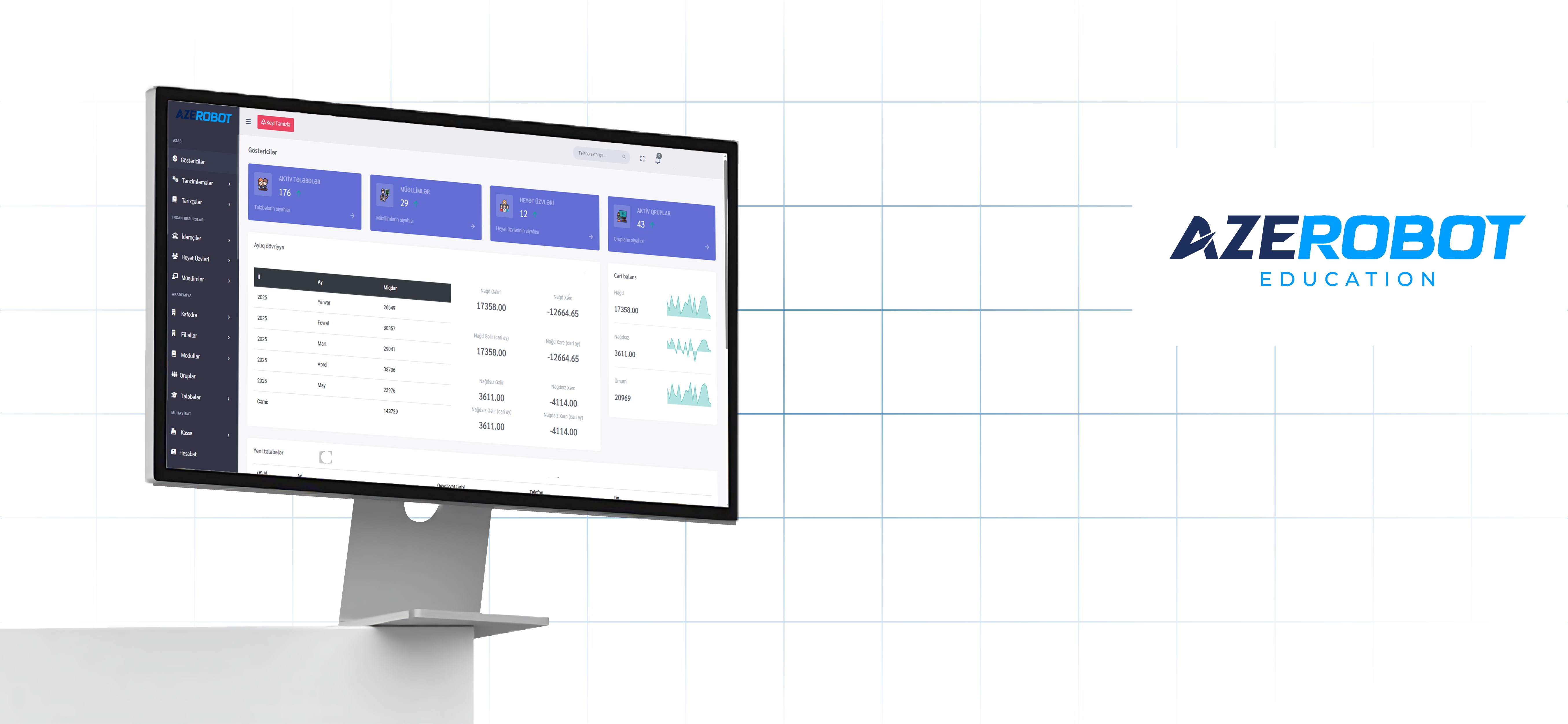 Azerobot - Kurs idarəetmə CRM sistemi