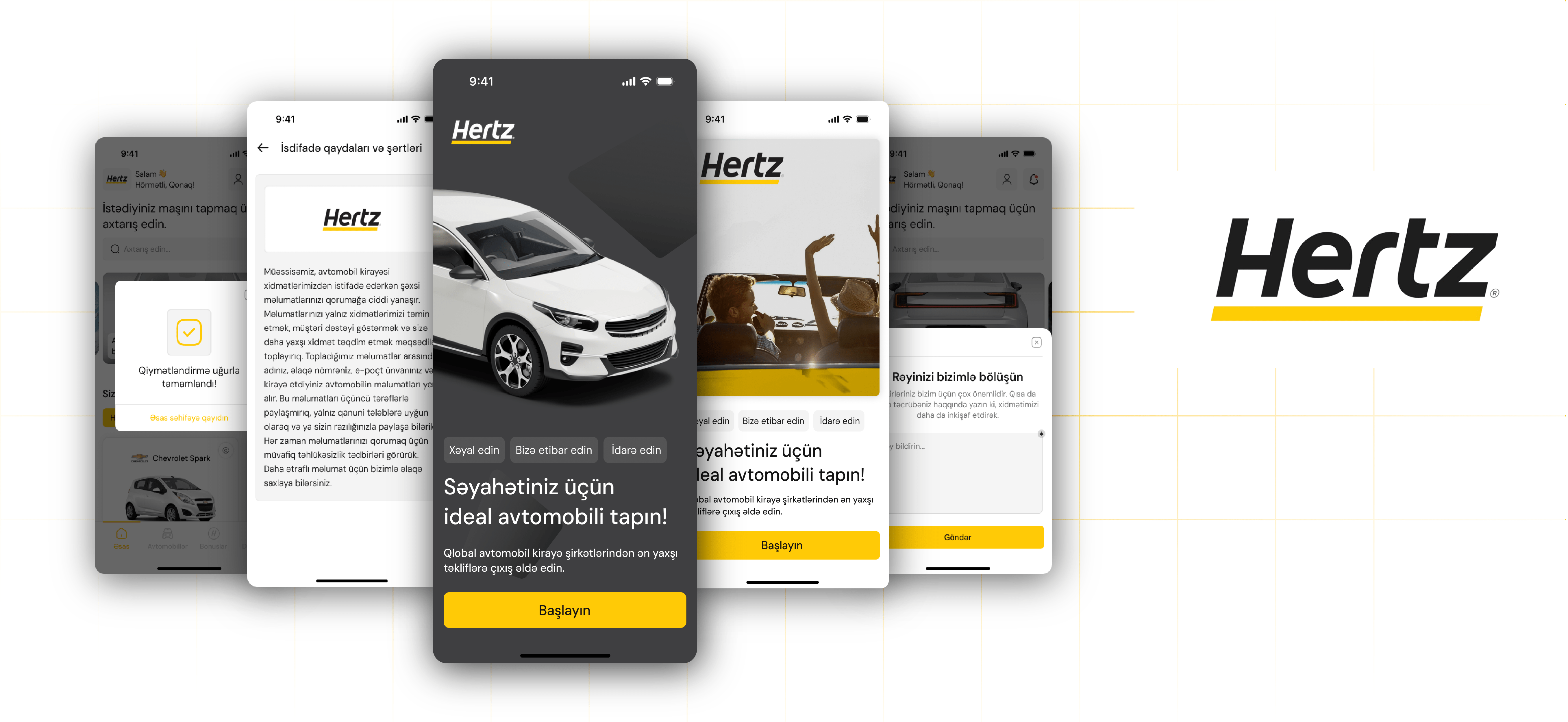 Разработка мобильного приложения для Hertz Азербайджан