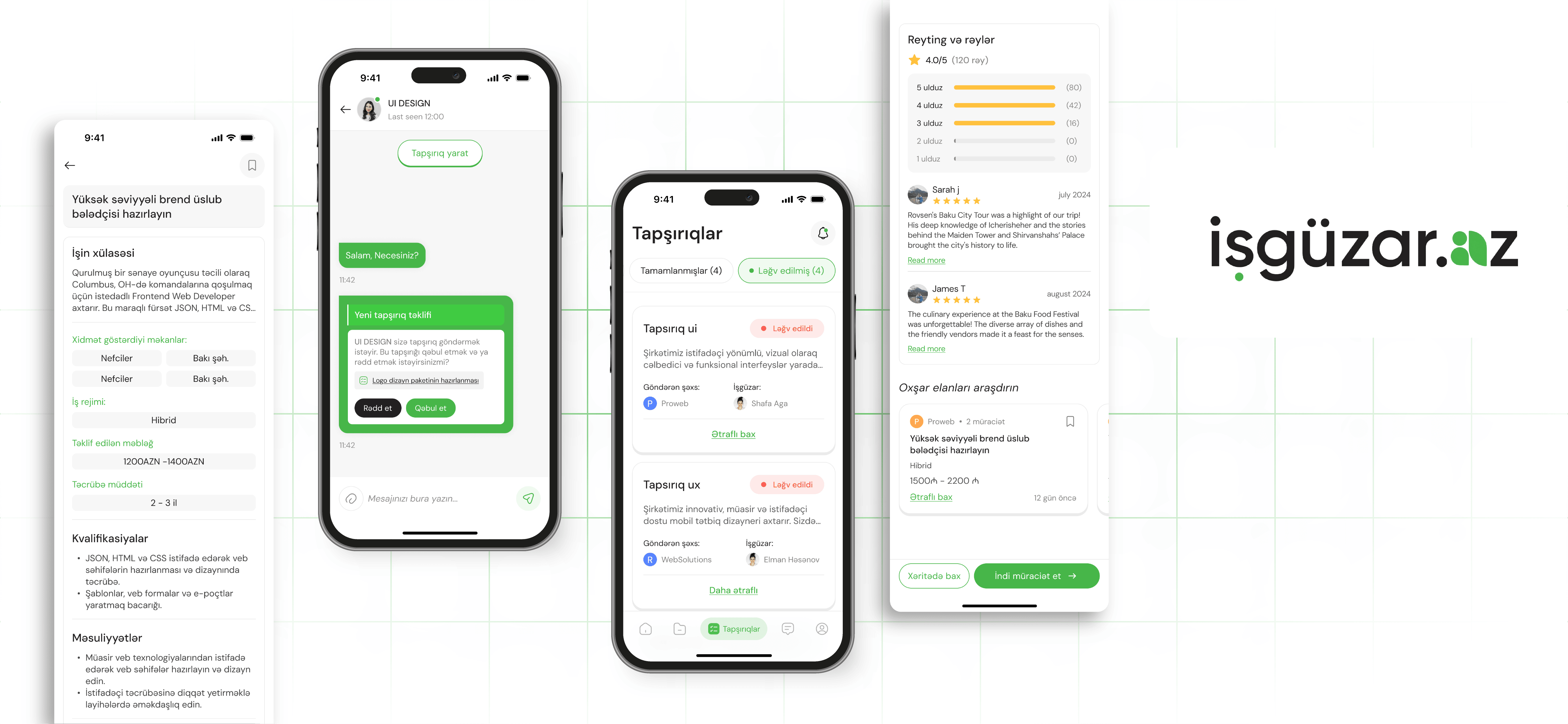 İşgüzar.az - Freelancerlər və xidmət elanları üçün mobil tətbiq
