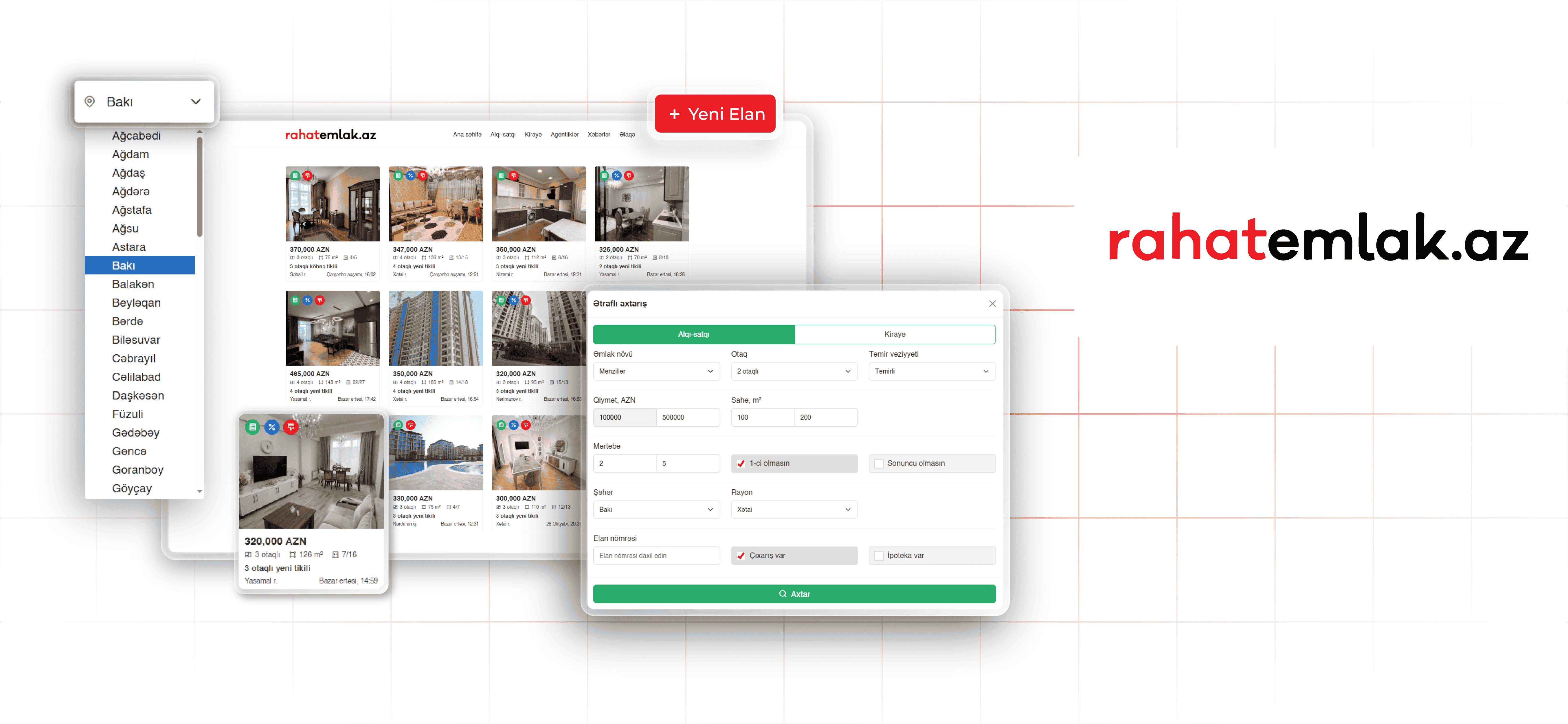 Development of a Listing Platform and Website for Rahat Əmlak