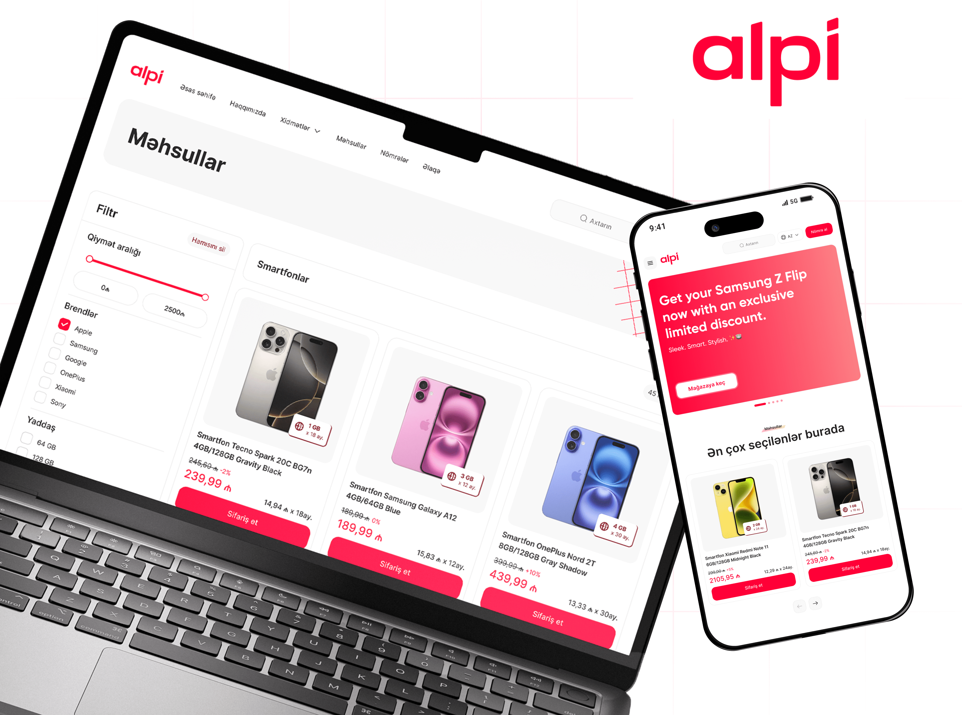Alpimobile.az — Alpi Agency’s online sales platform