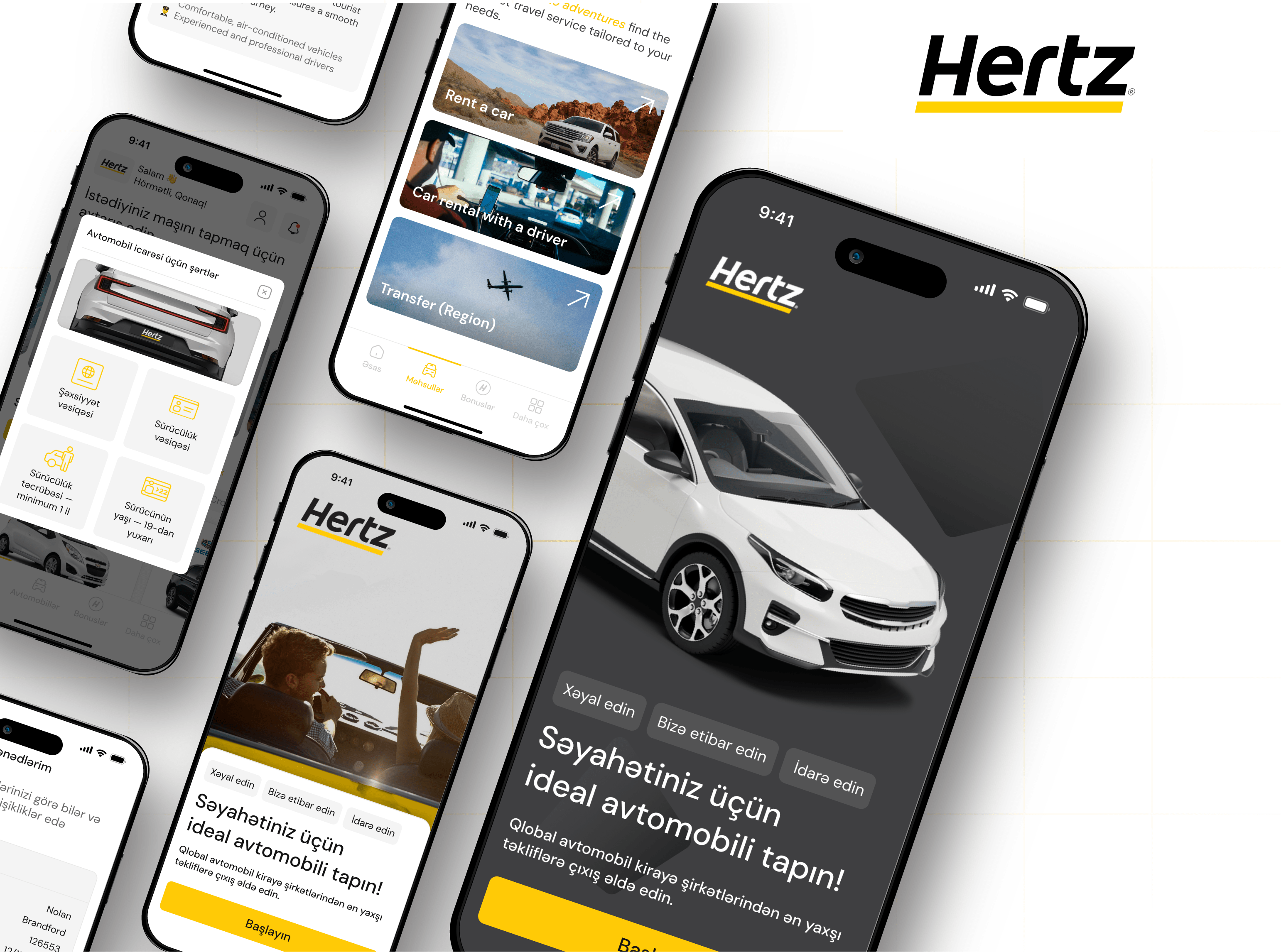 Разработка мобильного приложения для Hertz Азербайджан